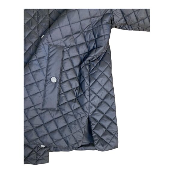 Anne Klein Women's Midweight Jacket Black Quilted, Side Hip Slit, Front Snap XXL - Picture 9 of 14